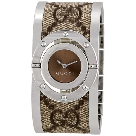 gucci 112 twirl ladies watch|gucci watch small rectangle.